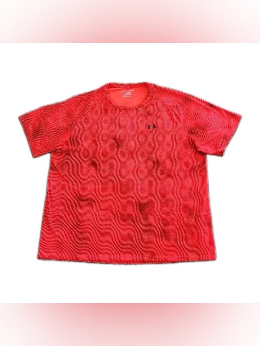 Under Armour The Tech Tee Lino Print Red /Black Loose fit Mens Size 3XL